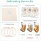 3-Piece Beginner Embroidery Kit – Floral & Plant Cross Stitch Set with Pre-Printed Cloth, 3 Hoops, and Color Threads